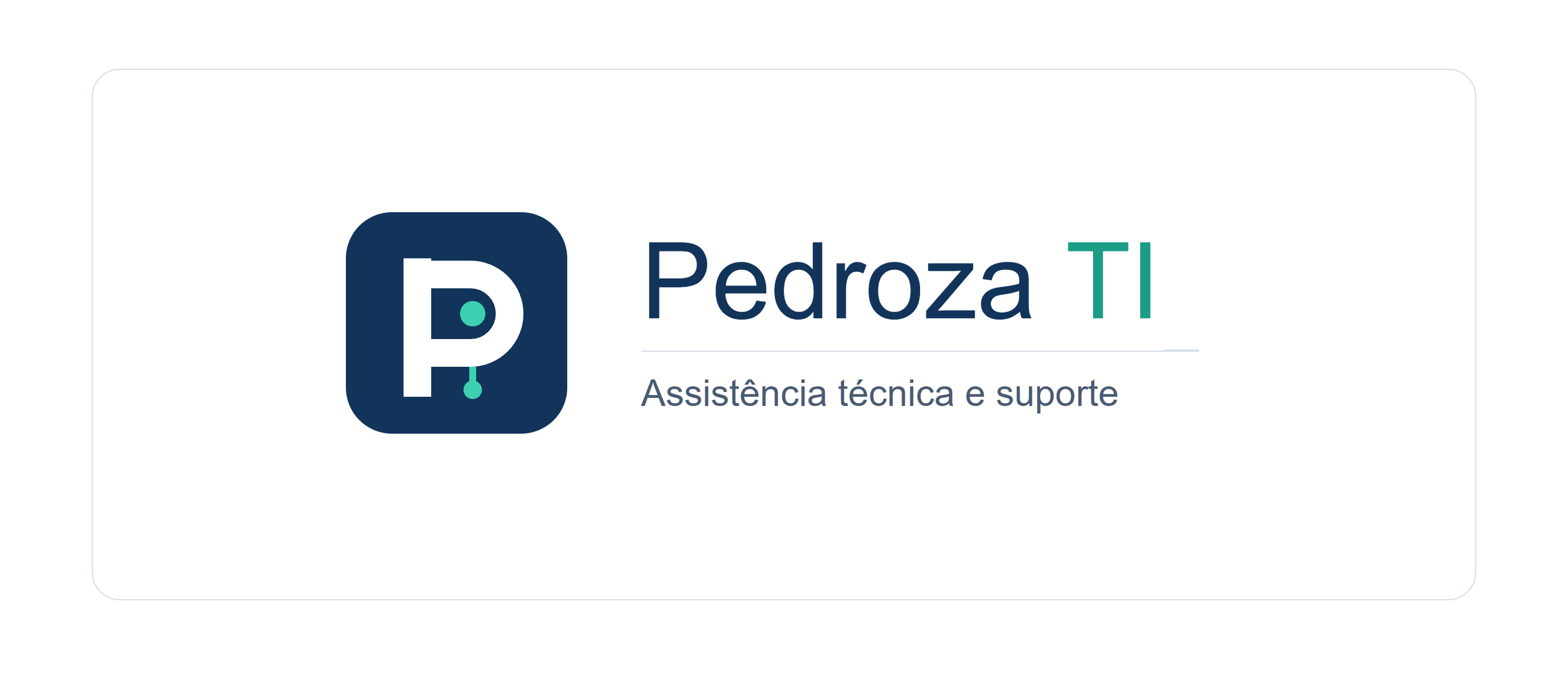 Pedroza TI — Assistência técnica e suporte
